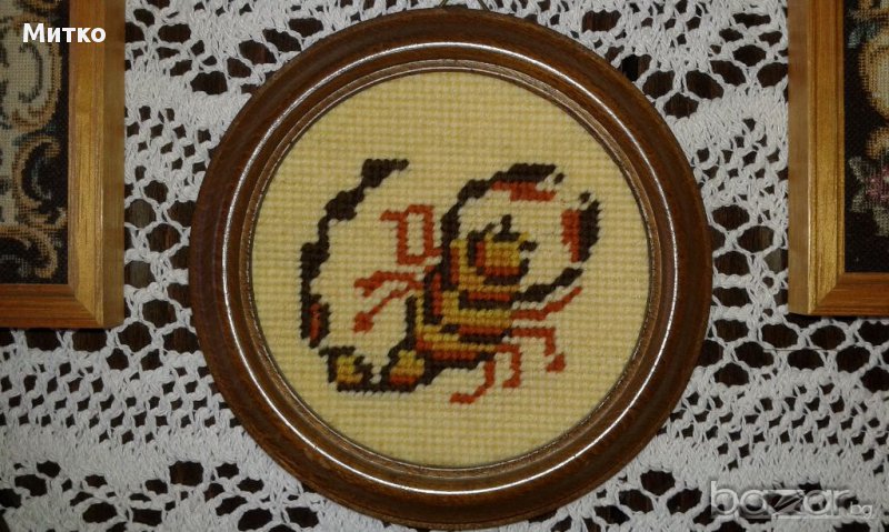 Гоблени в дървена рамка лот., снимка 1