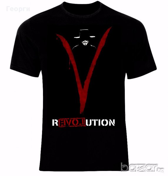 Анонимните Anonymous V for Vendetta Revolution Тениска Мъжка/Дамска S до 2XL, снимка 1