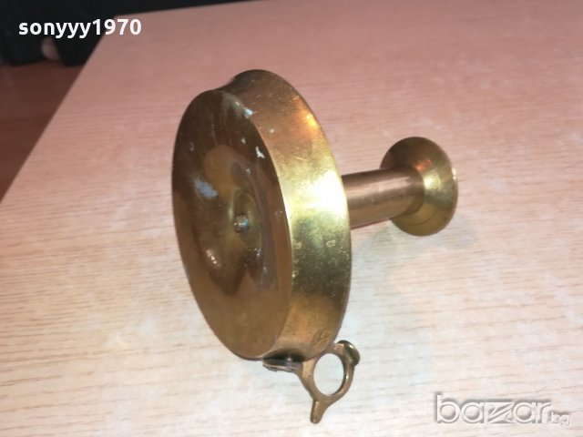 АНТИКА-свещник с място за пръст-15х13см-внос швеицария, снимка 8 - Антикварни и старинни предмети - 21104061