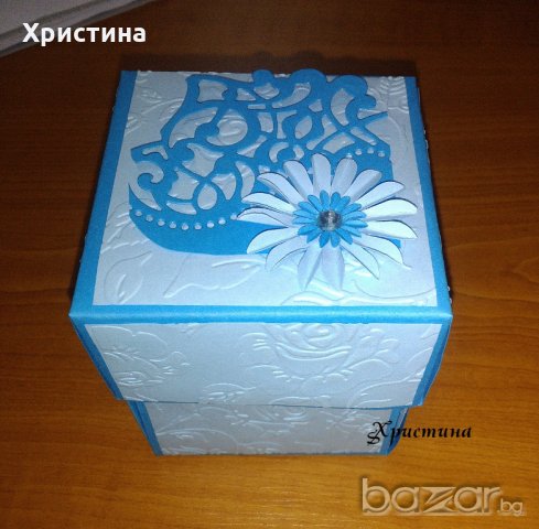Експлодираща кутия с торта, обувки, подарък за рожден ден, сватба, годеж, кръщене, бебе, прощъпулник, снимка 3 - Подаръци за рожден ден - 20880790