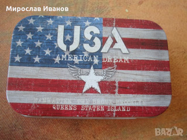 " Американско знаме " - метална кутийка , снимка 2 - Други стоки за дома - 22713328