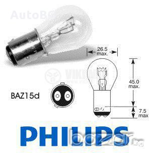 Лампа Philips P21 / 4 W Vision / две светлини, снимка 3 - Аксесоари и консумативи - 13649583