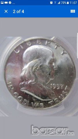 USA 50 Cents 1957-D PCGS MS 64, снимка 2 - Нумизматика и бонистика - 20878275