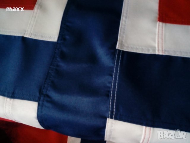 Знаме флаг Норвегия  65 х 90 см, шито, много здраво, снимка 2 - Други ценни предмети - 24457643