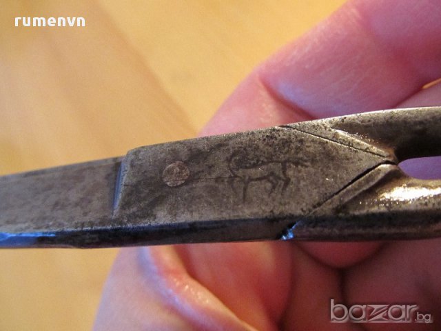 стара немска ножица MANNOS SOLINGEN произв. преди 80г.   - за ценители в много добро състояние за г, снимка 4 - Други инструменти - 14384316