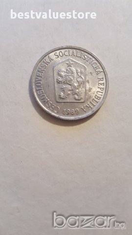 Монета От 10 Чехословашки Хелера От 1969г. / 1969 10 Czechoslovakia Hellers Coin KM# 49.1, снимка 2 - Нумизматика и бонистика - 15594503