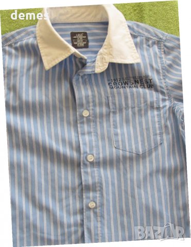  Синя риза с дълъг ръкав за момче Н&М размер 122