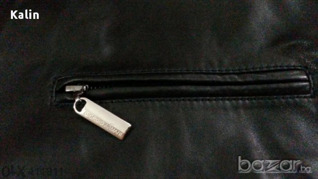 Дизайнерско кожено яке-кожух Giorgio Armani, снимка 9 - Якета - 11916696