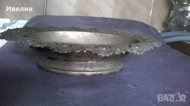 стара посребрена купа арт деко, снимка 2 - Антикварни и старинни предмети - 25513344
