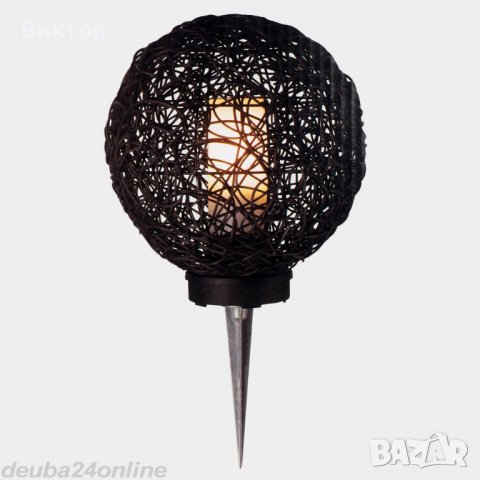 Градинска лампа с ратанов плафон Brilliant, снимка 2 - Градински мебели, декорация  - 25700123