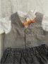 3-6м 68см Костюм риза, елек, къси панталони и папионка H&M подходящ за лятото много елегантен ново, снимка 3