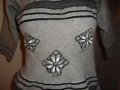 Нов кокетен сив дамски пуловер с поло яка, дамска блуза с дълъг (3/4) ръкав, топ, снимка 4