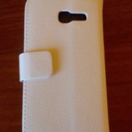 Бяло кожено калъфче за мобилен телефон Самсунг Галакси, снимка 2 - Калъфи, кейсове - 17705143