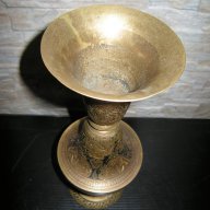 Стара месингова ваза, снимка 6 - Антикварни и старинни предмети - 17071140