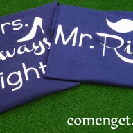 ЗА ВЛЮБЕНИ! LOVE тениски с MRS & MS RIGHT принт! Поръчай модел С ТВОЯ ИДЕЯ!, снимка 2 - Тениски - 8265337
