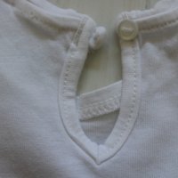 Лятна блузка с къс ръкав/бяло и синьо райе, снимка 5 - Бебешки блузки - 25488556