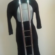 Дамска рокля Кики Рики с гол гръб черна памук, снимка 2 - Рокли - 15303519
