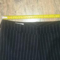 Дамски панталон черен на бяло райе сузи висока талия +, снимка 3 - Панталони - 15325957