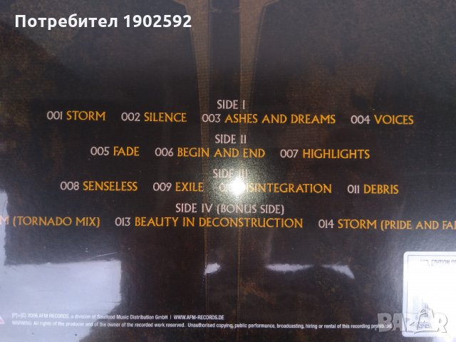 THEATRE OF TRAGEDY - Storm - Ltd. Gatefold ORANGE 2-Vinyl , снимка 4 - Грамофонни плочи - 26020200
