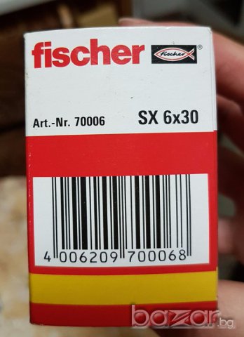 Дюбел FISCHER SX 6 x 30 , снимка 6 - Строителни материали - 17185281