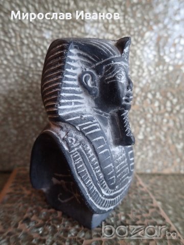 сива мраморна статуетка на Египетска богиня от Асуан, Египет , снимка 2 - Статуетки - 21123553