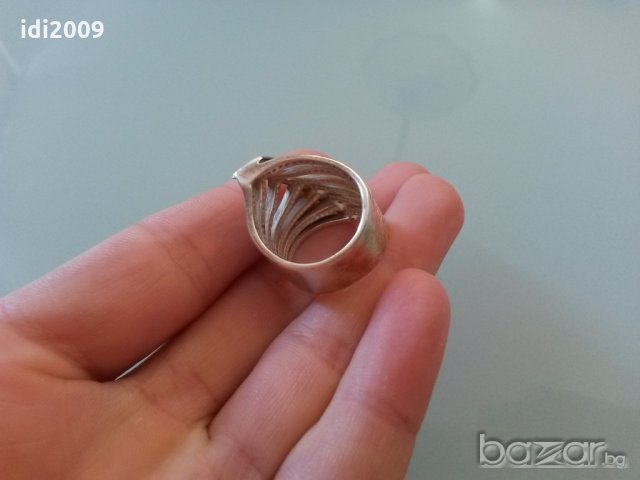 Сребърен пръстен решетка, снимка 2 - Пръстени - 18862165