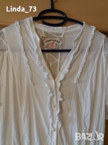 Дам.риза-"JUMP&FISH"-/памук/,цвят-бяла-1. Закупена от Италия., снимка 3 - Ризи - 21958232