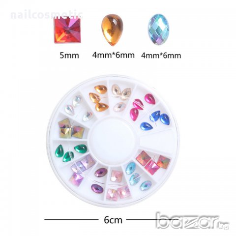 Цветни холограмни бижута за маникюр, снимка 2 - Продукти за маникюр - 17912767