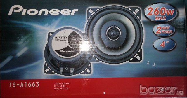 Нови Pioneer Ts-a1663 Мощни двулентови Говорители-високоговорители
