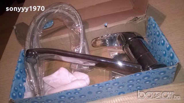 нов смесител за плот/мивка с чучур 20см