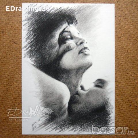 Картина - авторска графика с въглен, снимка 2 - Картини - 20884398