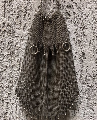 Сребърна дамска чанта-Париж 1920, снимка 2 - Чанти - 23015865