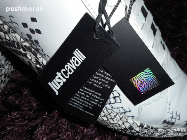 Just Cavalli Men's Faded Snake Print Sneakers, снимка 2 - Маратонки - 20194928