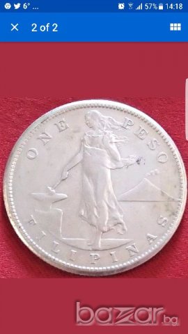 USA ONE PESO 1907- S San Francisco mint /SILVER Coin, снимка 2 - Нумизматика и бонистика - 20808969