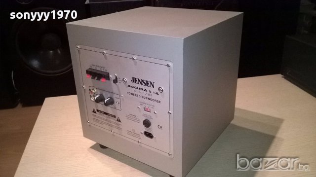 Jensen accura 5.1a powered subwoofer 28/25/25см-внос швеицария, снимка 4 - Ресийвъри, усилватели, смесителни пултове - 14607369