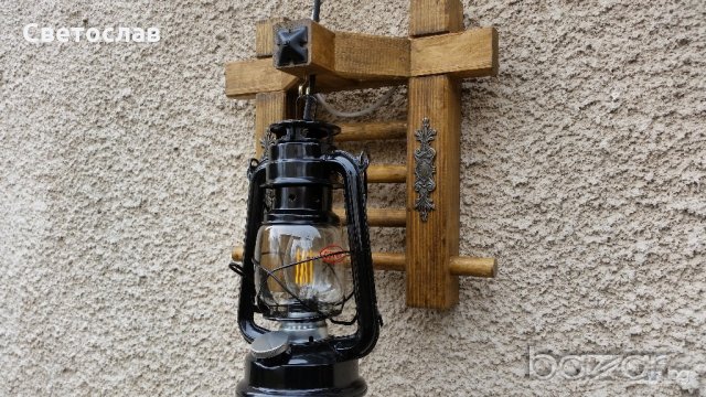Стенна лампа фенер - Ретро аплик винтидж, снимка 1 - Лампи за стена - 21071295