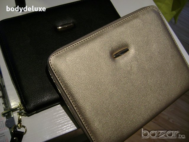 черна и златна чанти клъч