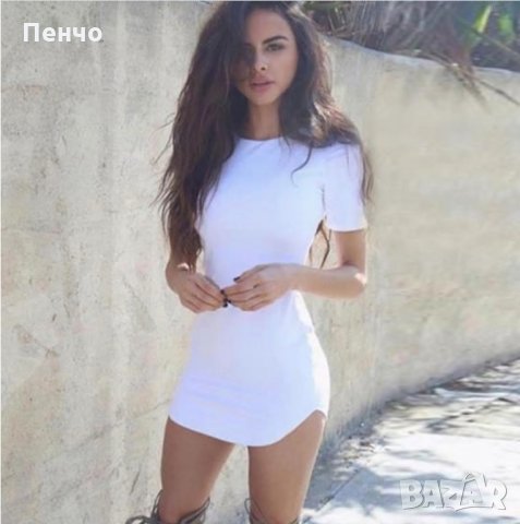 Дамска секси лятна рокля за жени момичета рокличка дрехи облекло за горещо лято горнище къси ръкави , снимка 2 - Рокли - 26064495