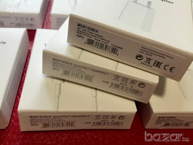ПРОМО оригинално зарядно и кабел за iPhone 5 6 7 8, снимка 2 - Оригинални батерии - 16048405
