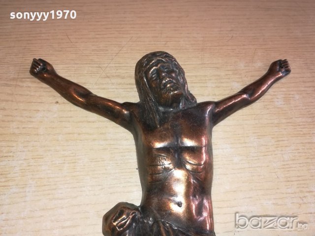 ретро колекция-христос-мед/месинг-внос швеицария-36х24см, снимка 10 - Антикварни и старинни предмети - 21104999