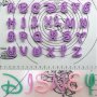 Стил Дисни Disney 26 букви азбука латиница форми ръкопис резци за украса декор торта тесто фондан , снимка 1 - Форми - 19095061