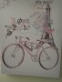 ** Велосипед Париж ** - картина 