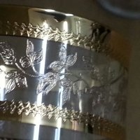 кристални чаши с златен кант , снимка 2 - Сервизи - 22180312