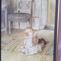 Carl Larson (1853-1919) "Pontus" стара картина маслена репродукция, снимка 6 - Антикварни и старинни предмети - 19434956