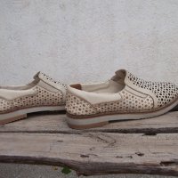 Дамски резани обувки от естествена кожа , снимка 1 - Дамски ежедневни обувки - 25692681