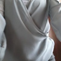Сива риза Danini и  черна пола Kensol, снимка 2 - Ризи - 20323242