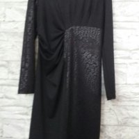 Елегантна черна рокля, снимка 3 - Рокли - 25034656