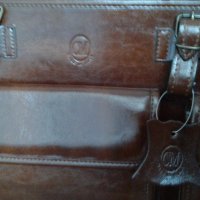 Делова унисекс чанта, италианска, естествена кожа, за папки и А4, снимка 4 - Чанти - 22847844