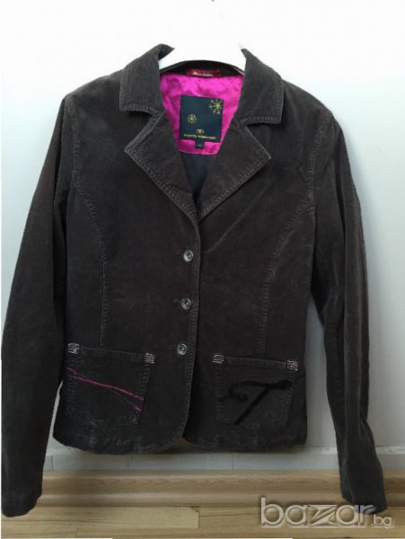 Детско сако Tom Tailor оригинал, size M 146/152см. кафяво кадифе с еластан, мн.запазено, снимка 1