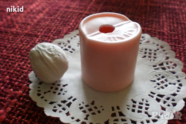 3D Малък орех цилиндър силиконов молд форма за украса торта фондан шоколад гипс калъп, снимка 1